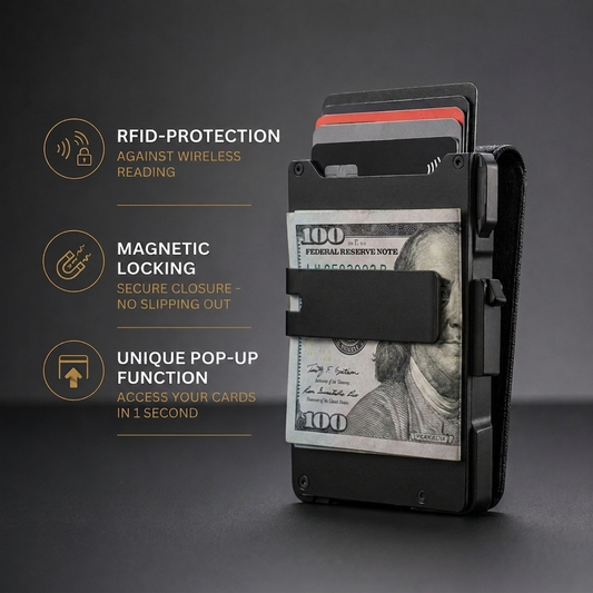Krixbolt MagVault® Minimalist Wallet - Maximum Capacity. Minimal Footprint.